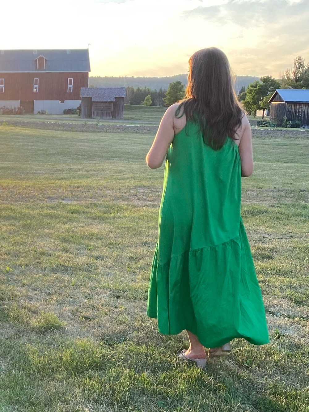Zara One-Shoulder Green Maxi Dress - Picture 5 of 6